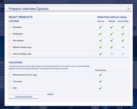 Executive Interviews Online Licensing System